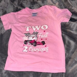Pink Kids Racing Graphic T-Shirt